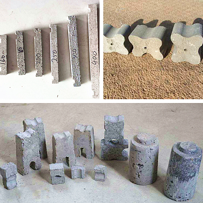 液壓墊塊機(jī)成型樣品